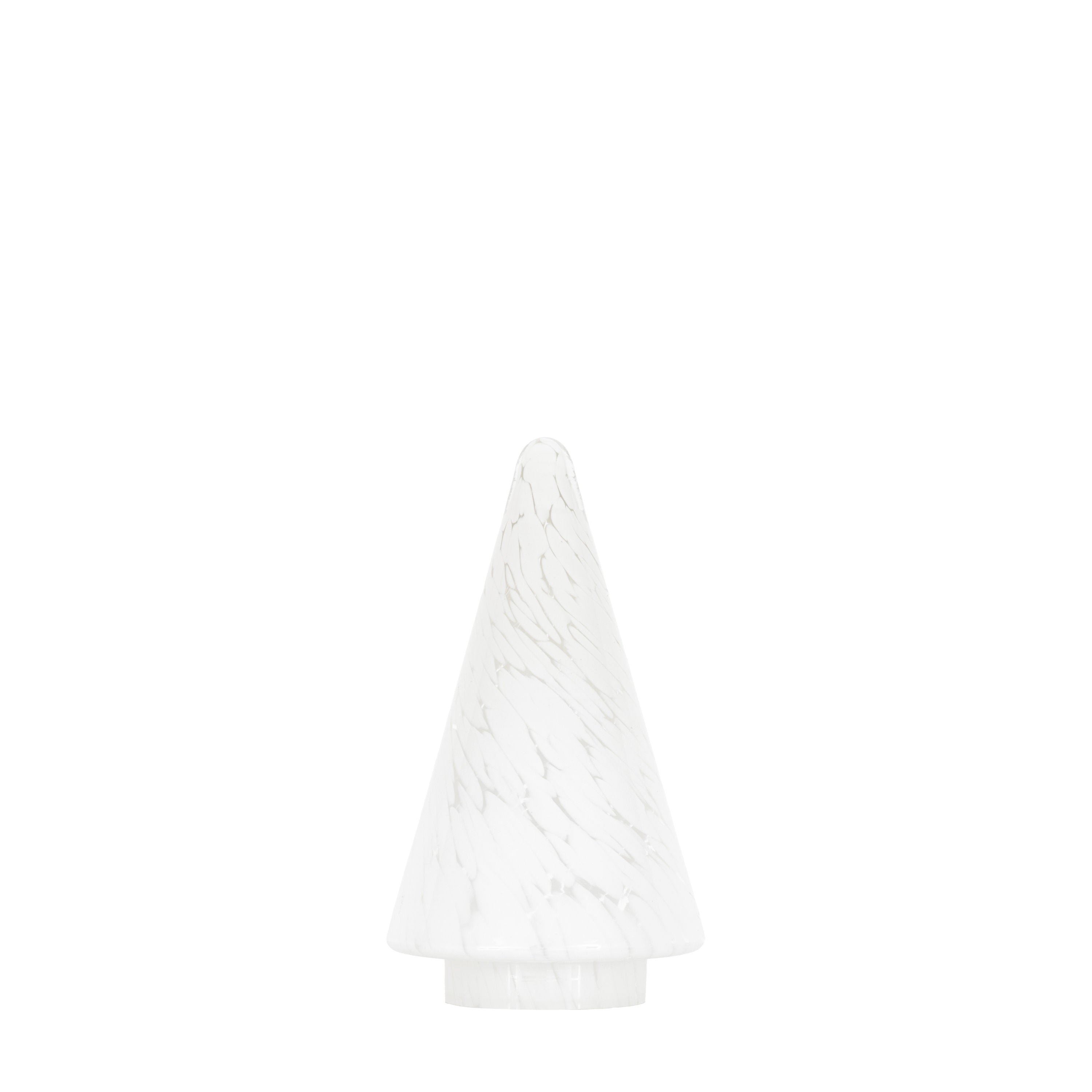 White Confetti Glass Tree Decoration Large